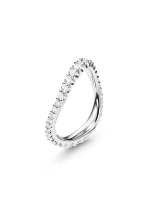 Ring, Love Bands buet bred hvitt gull 0,90-1,00 ct TW.VS.