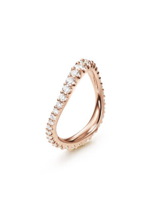 Ring, Love Bands buet bred roségull 0,90-1,00 ct TW.VS.