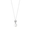 GEORG JENSEN - HALSKJEDE, MAGIC ANHENG MED PERLE OG DIAMANTER 0,04 CT. HVITT GULL
