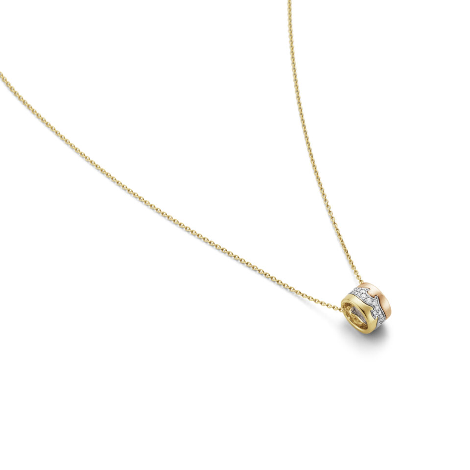 GEORG JENSEN - HALSKJEDE, FUSION ANHENG PAVÉ 0,19 CT. MULTI - DETALJER