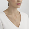 GEORG JENSEN - HALSKJEDE, FUSION ANHENG ÅPEN PAVÉ 0,22 CT. GULT GULL OG HVITT GULL - STYLING