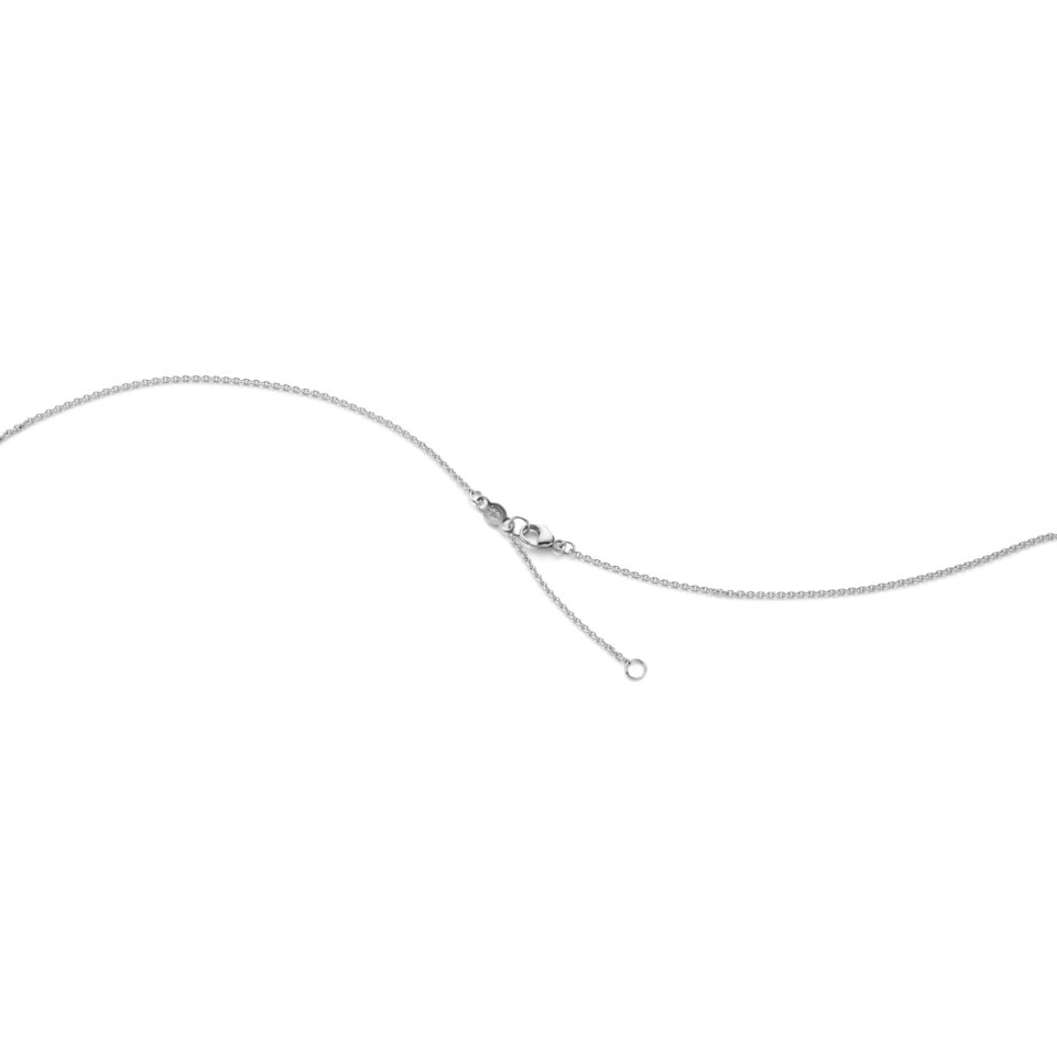 GEORG JENSEN - HALSKJEDE, FUSION ANHENG ÅPEN PAVÉ 0,22 CT. HVITT GULL - DETALJER I
