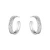 GEORG JENSEN - ØREDOBBER, FUSION HOOPS STORE PAVÉ 0,54 CT. HVITT GULL