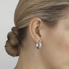 GEORG JENSEN - ØREDOBBER, FUSION HOOPS STORE PAVÉ 0,54 CT. HVITT GULL - STYLING