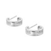GEORG JENSEN - ØREDOBBER, FUSION HOOPS SMÅ MED DIAMANTER 0,18 CT. HVITT GULL - DETALJER