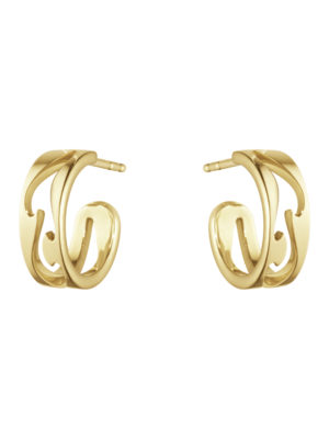 GEORG JENSEN - ØREDOBBER, FUSION HOOPS SMÅ GULT GULL