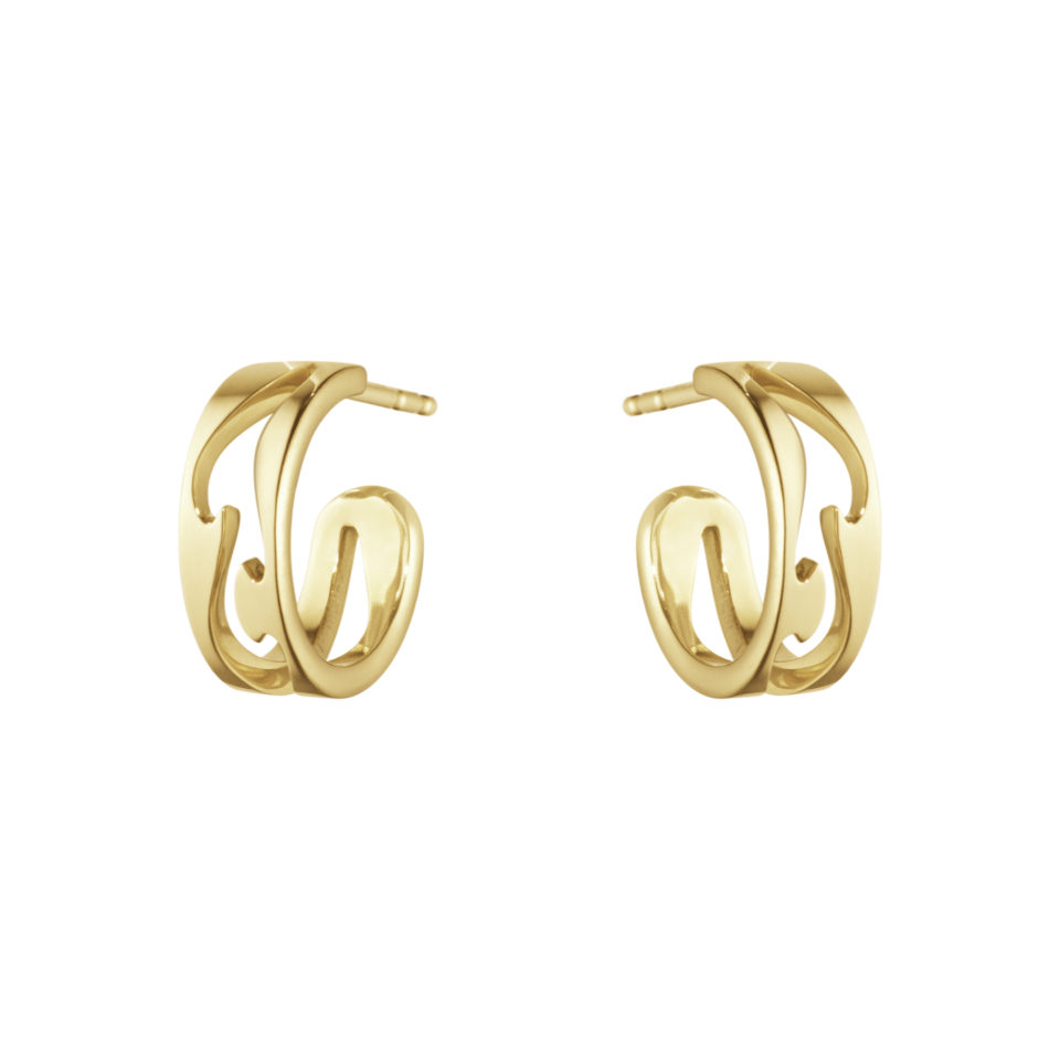 GEORG JENSEN - ØREDOBBER, FUSION HOOPS SMÅ GULT GULL