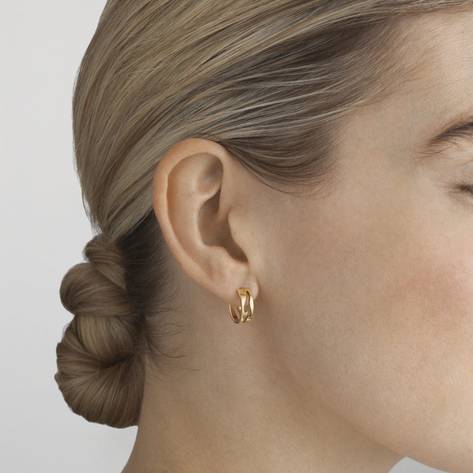 GEORG JENSEN - ØREDOBBER, FUSION HOOPS SMÅ GULT GULL - STYLING