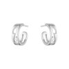 GEORG JENSEN - ØREDOBBER, FUSION HOOPS SMÅ HVITT GULL