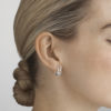 GEORG JENSEN - ØREDOBBER, FUSION HOOPS SMÅ HVITT GULL - STYLING