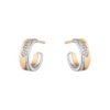 GEORG JENSEN - ØREDOBBER, FUSION HOOPS SMÅ MED DIAMANTER 0,18 CT. ROSÉGULL OG HVITT GULL