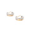 GEORG JENSEN - ØREDOBBER, FUSION HOOPS SMÅ MED DIAMANTER 0,18 CT. ROSÉGULL OG HVITT GULL - DETALJER