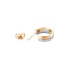 GEORG JENSEN - ØREDOBBER, FUSION HOOPS SMÅ MED DIAMANTER 0,18 CT. ROSÉGULL OG HVITT GULL - DETALJER