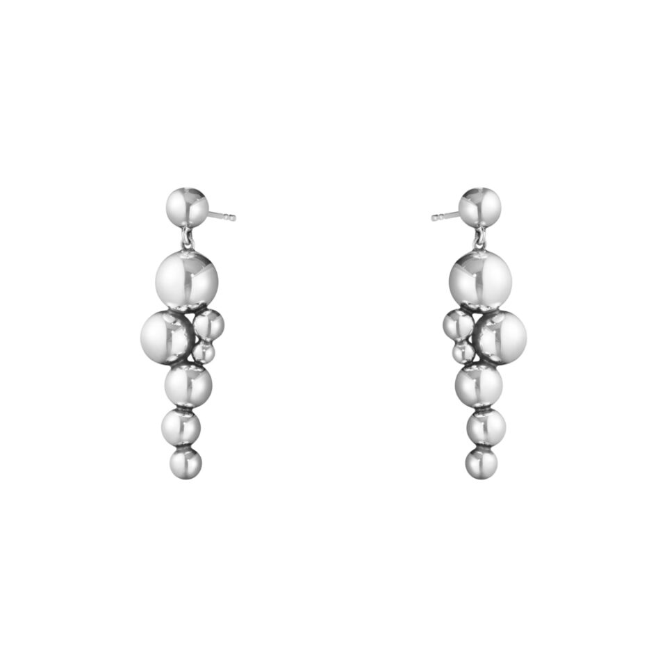 GEORG JENSEN - ØREDOBBER, MOONLIGHT GRAPES LANGE OKSIDERT SØLV