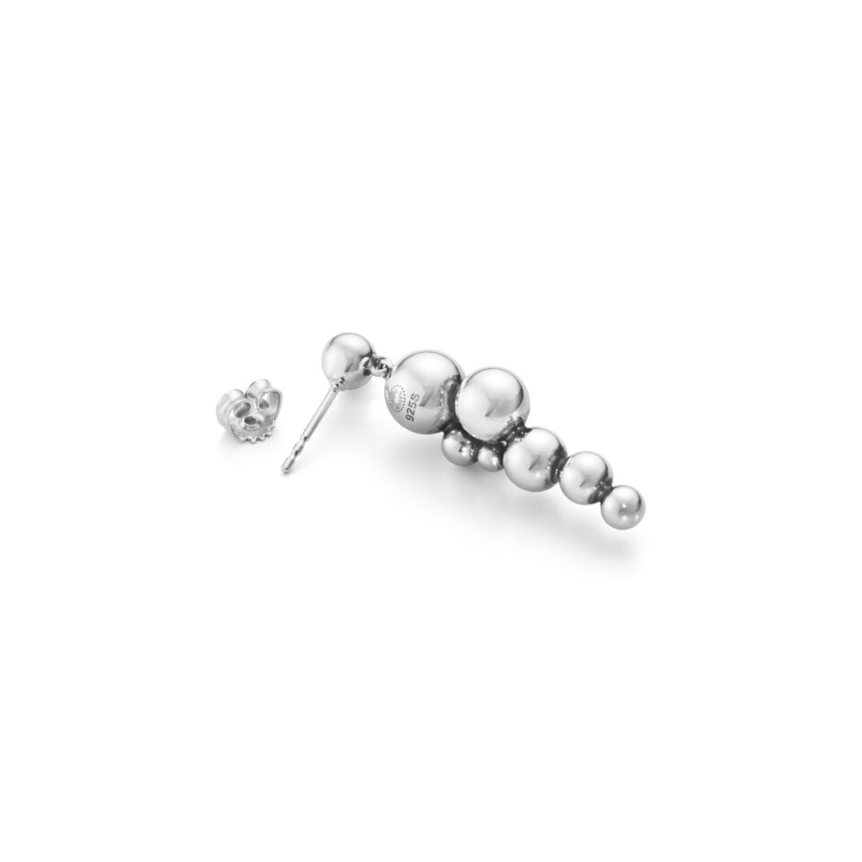 GEORG JENSEN - ØREDOBBER, MOONLIGHT GRAPES LANGE OKSIDERT SØLV - DETALJER