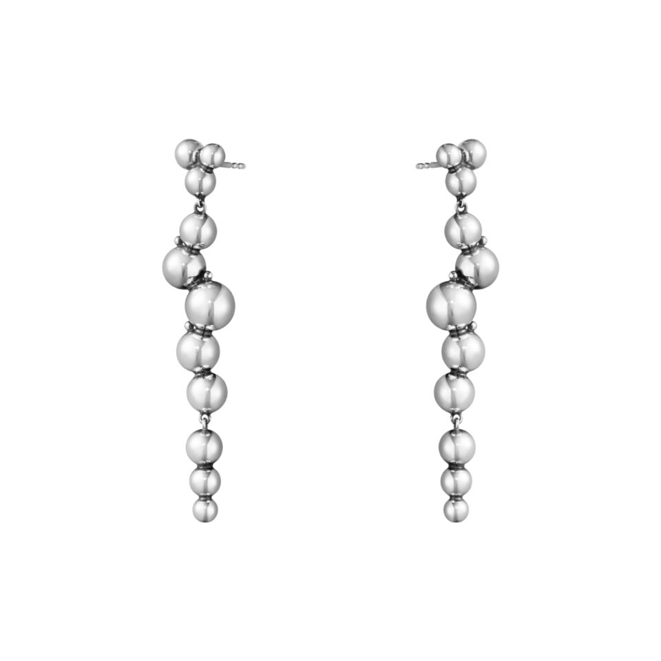 GEORG JENSEN - ØREDOBBER, MOONLIGHT GRAPES LANGE OKSIDERT SØLV