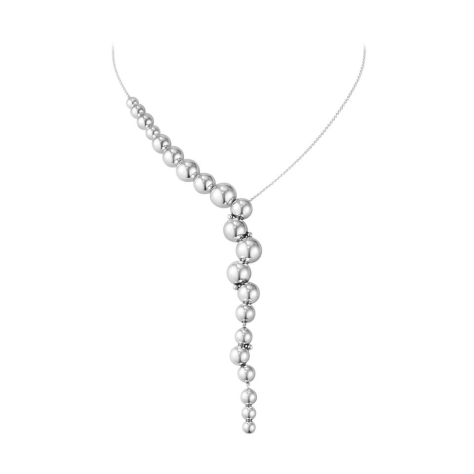 GEORG JENSEN - HALSKJEDE, MOONLIGHT GRAPES ANHENG STATEMENT OKSIDERT SØLV