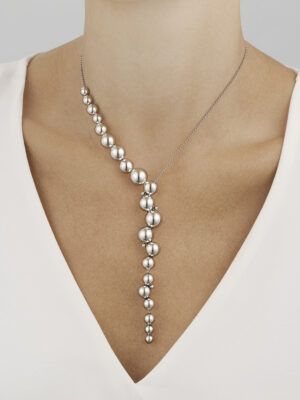 GEORG JENSEN - HALSKJEDE, MOONLIGHT GRAPES ANHENG STATEMENT OKSIDERT SØLV - STYLING