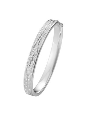 GEORG JENSEN - ARMRING, FUSION BANGLE PAVÉ 2,06-2,19 CT. HVITT GULL