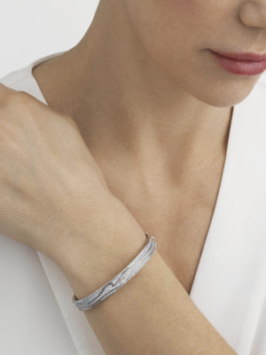 GEORG JENSEN - ARMRING, FUSION BANGLE PAVÉ 2,06-2,19 CT. HVITT GULL - STYLING