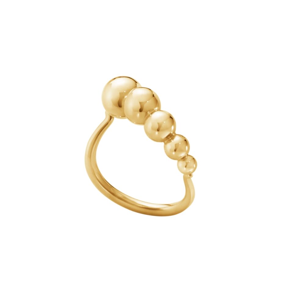 GEORG JENSEN - RING, MOONLIGHT GRAPES SLIM GULT GULL