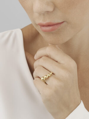 GEORG JENSEN - RING, MOONLIGHT GRAPES SLIM GULT GULL - STYLING