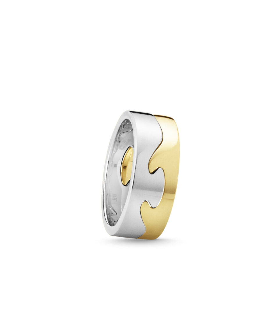GEORG JENSEN - RING, FUSION ENDERING HVITT GULL - KOMBINASJON
