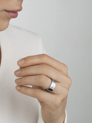 GEORG JENSEN - RING, FUSION ENDERING HVITT GULL - STYLING