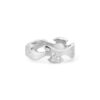 GEORG JENSEN - RING, FUSION CENTERRING MED DIAMANTER 0,16 CT. HVITT GULL - DETALJER