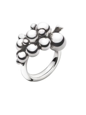 GEORG JENSEN - RING, MOONLIGHT GRAPES LITEN OKSIDERT SØLV