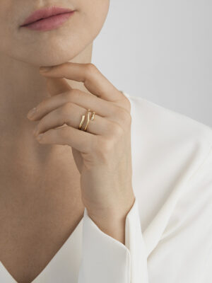 GEORG JENSEN - RING, MAGIC MED 2 BRILLIANTER 0,04 CT. GULT GULL - STYLING