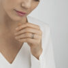 GEORG JENSEN - RING, MAGIC MED 2 BRILLIANTER 0,04 CT. HVITT GULL - STYLING