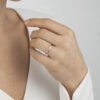 GEORG JENSEN - RING, MAGIC MED 9 BRILLIANTER 0,18 CT. GULT GULL - STYLING
