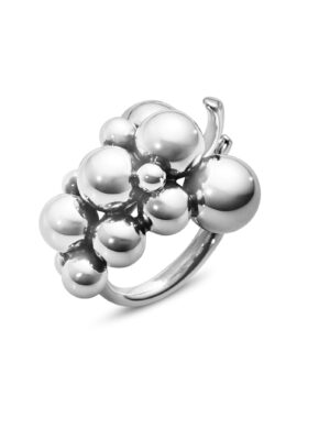 GEORG JENSEN - RING, MOONLIGHT GRAPES MEDIUM OKSIDERT SØLV