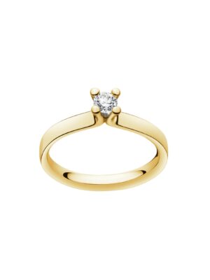 GEORG JENSEN - RING, MAGIC SOLITAIRE 0,20 CT. GULT GULL