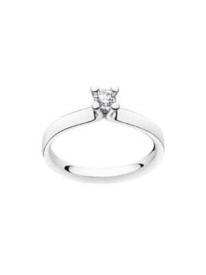 GEORG JENSEN - RING, MAGIC SOLITAIRE 0,20 CT. HVITT GULL