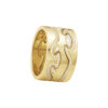 GEORG JENSEN - RING, FUSION ENDERING MED DIAMANTER 0,15-0,21 CT. GULT GULL