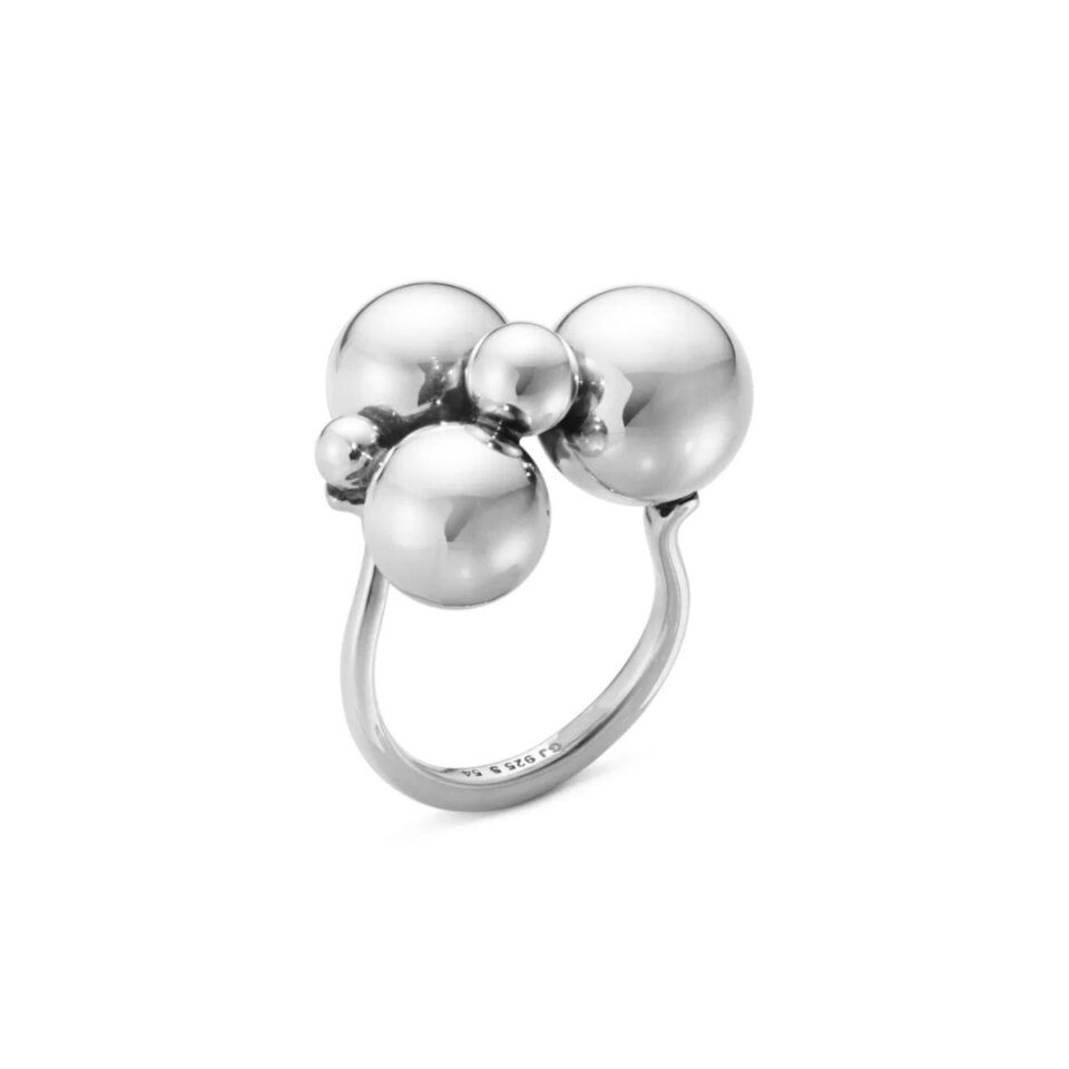 GEORG JENSEN - RING, MOONLIGHT GRAPES OKSIDERT SØLV