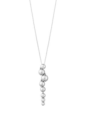 GEORG JENSEN - HALSKJEDE, MOONLIGHT GRAPES ANHENG LANGT 11 PERLER OKSIDERT SØLV