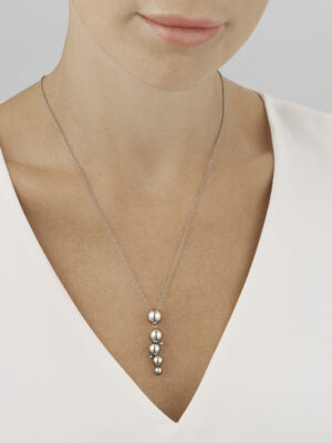 GEORG JENSEN - HALSKJEDE, MOONLIGHT GRAPES ANHENG 7 PERLER OKSIDERT SØLV - STYLING