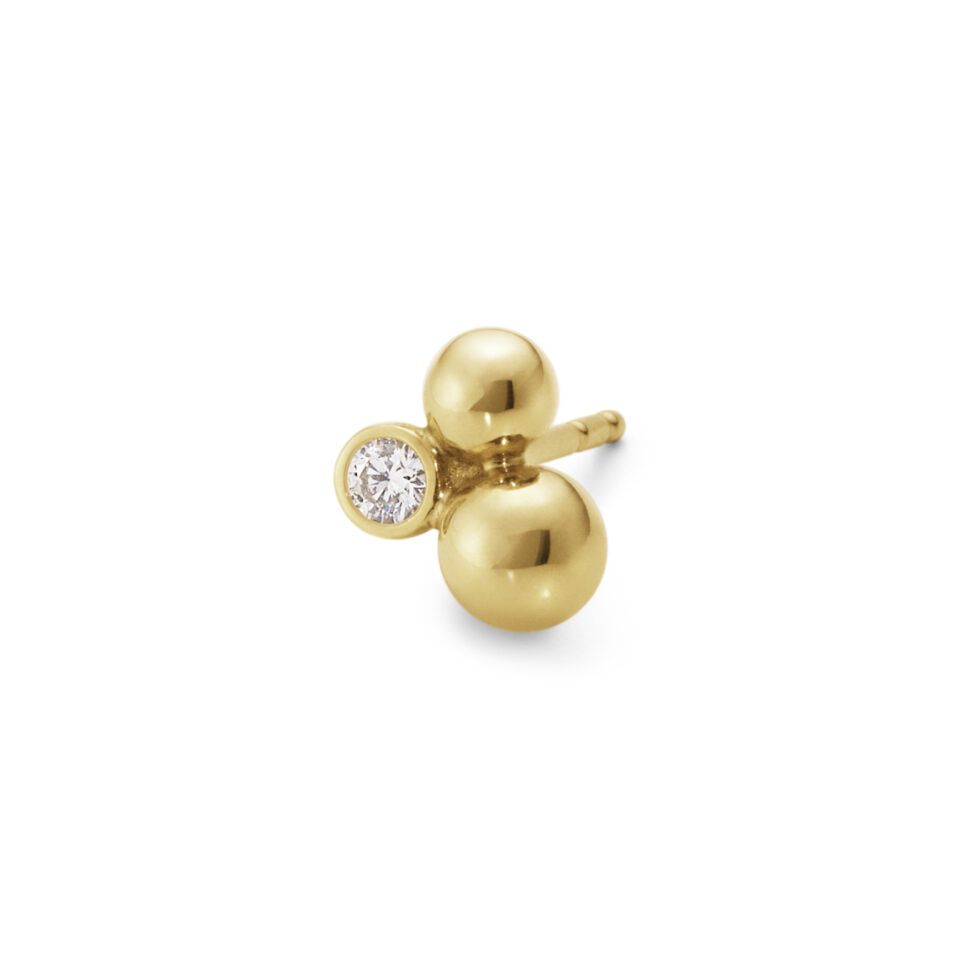 GEORG JENSEN - ØREDOBBER, MOONLIGHT GRAPES STIFT MED DIAMANTER 0,07 CT. GULT GULL - DETALJER