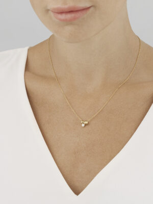 GEORG JENSEN - HALSKJEDE, MOONLIGHT GRAPES ANHENG MED DIAMANT 0,07 CT. GULT GULL - STYLING