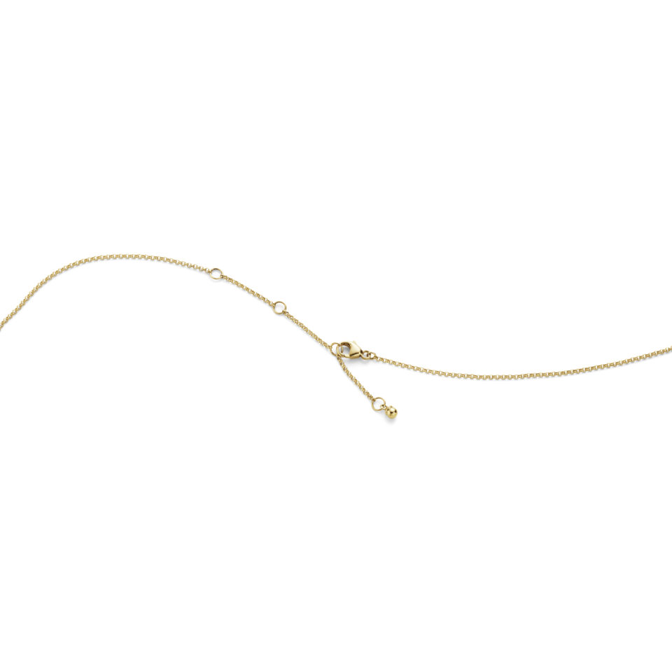 GEORG JENSEN - HALSKJEDE, MOONLIGHT GRAPES ANHENG STATEMENT MED DIAMANTER 0,12 CT. GULT GULL - DETALJER