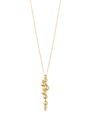 GEORG JENSEN - HALSKJEDE, MOONLIGHT GRAPES ANHENG LANGT MED DIAMANTER 0,05 CT. GULT GULL
