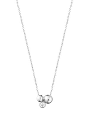 GEORG JENSEN - HALSKJEDE, MOONLIGHT GRAPES ANHENG MED DIAMANT 0,07 CT. SØLV
