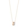 GEORG JENSEN - HALSKJEDE, FUSION ANHENG ÅPEN PAVÉ 0,22 CT. ROSÉGULL OG HVITT GULL
