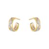 GEORG JENSEN - ØREDOBBER, FUSION HOOPS SMÅ MED DIAMANTER 0,08 CT. MULTI