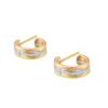 GEORG JENSEN - ØREDOBBER, FUSION HOOPS SMÅ MED DIAMANTER 0,08 CT. MULTI - DETALJER