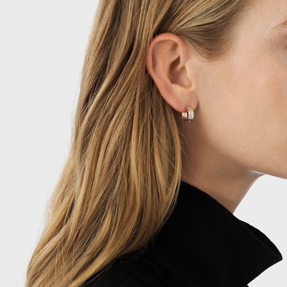 GEORG JENSEN - ØREDOBBER, FUSION HOOPS SMÅ MED DIAMANTER 0,08 CT. MULTI - STYLING