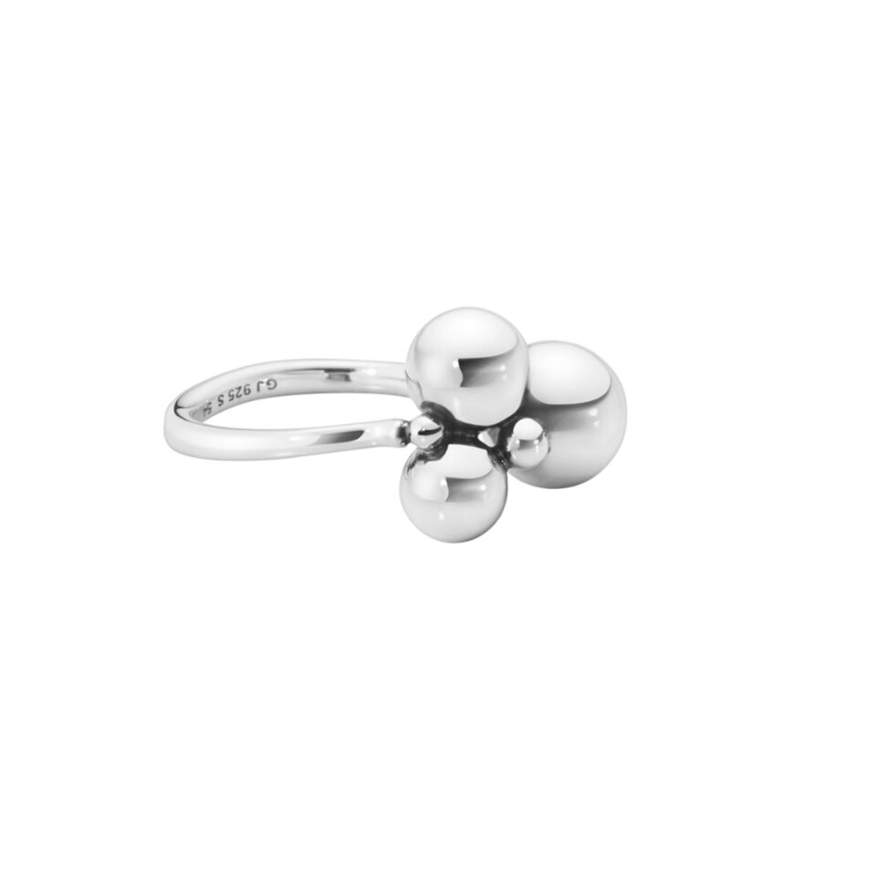 GEORG JENSEN - RING, MOONLIGHT GRAPES LITEN OKSIDERT SØLV - DETALER